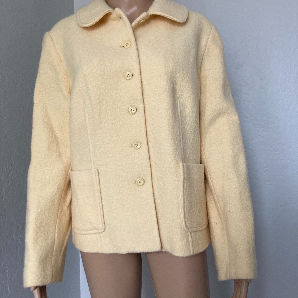 Pendleton Yellow Wool Coat Petite Extra Large XL